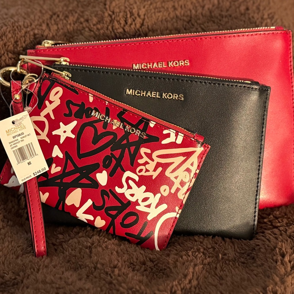 Michael Kors Jet Set Travel Wristlet Trio